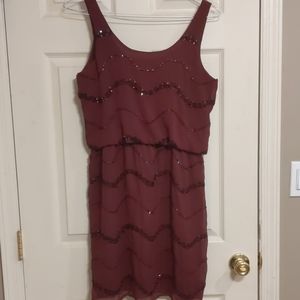 NWT Maroon beaded Dress